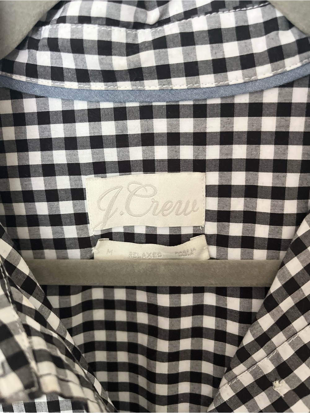 J.Crew Cotton Poplin Gingham Midi Shirtdress Size M - Picture 5 of 6